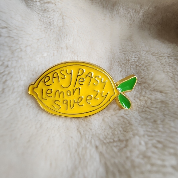 Easy Peasy Lemon Squeezy Enamel Pin - Picture 2 of 5